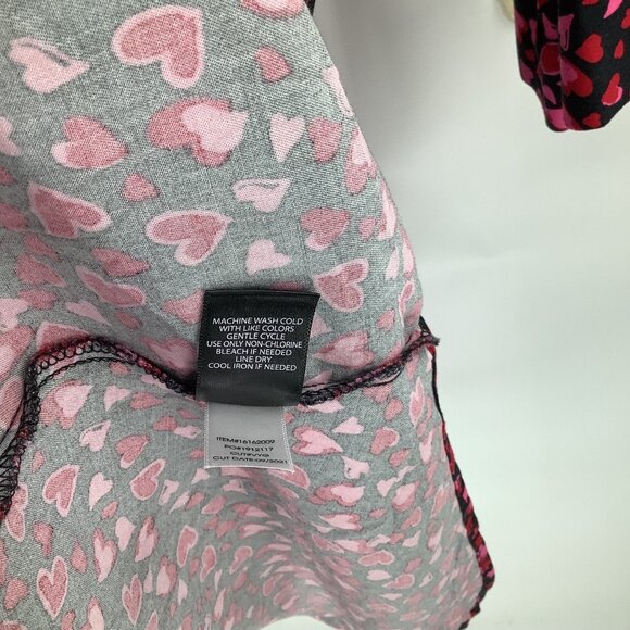 TORRID Dress Women's Plus 2X Black Pink Red Heart Print Zip Rayon - Picture 8 of 8
